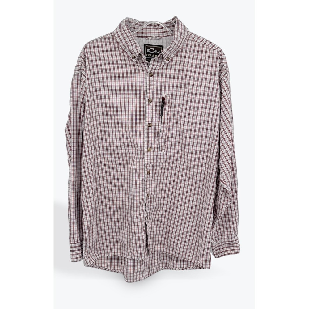 Drake‎ Clothing Company Plaid Button Up Shirt Men's Medium Long Sleeve